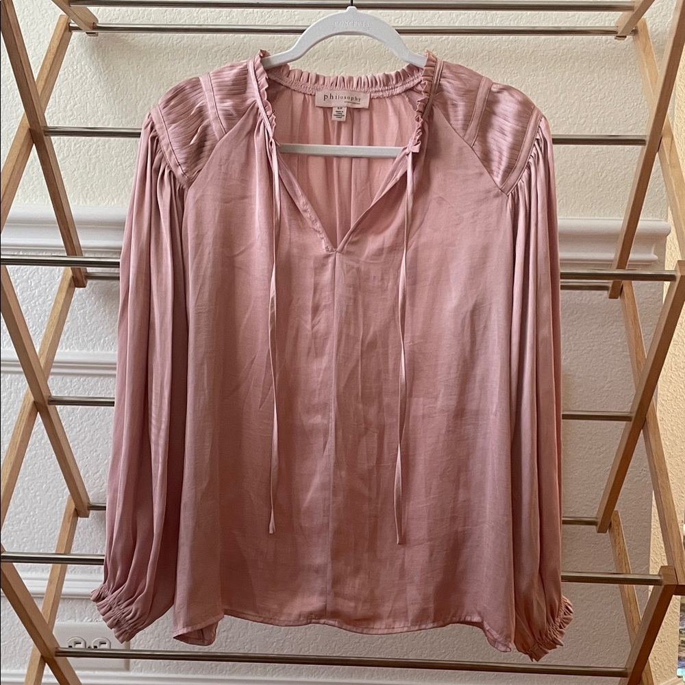 Pink Satin Blouse